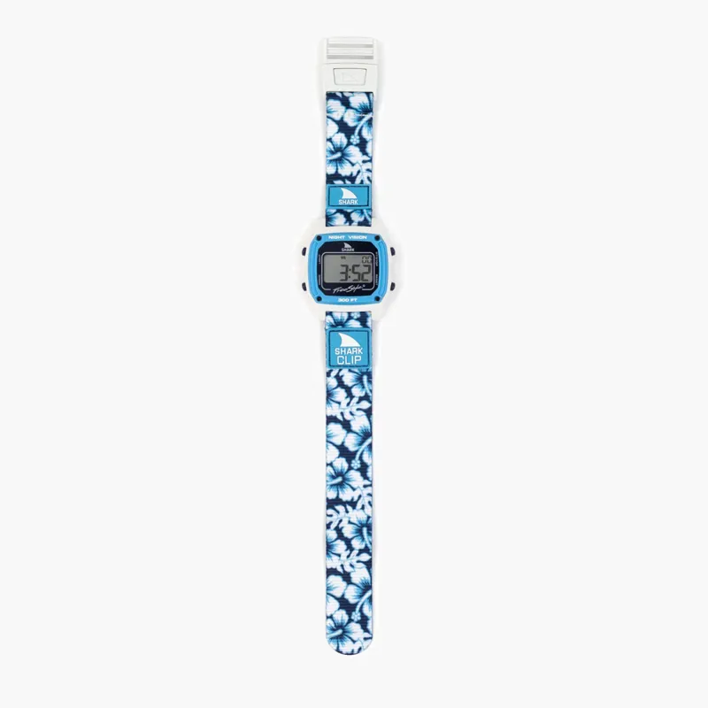 Freestyle Shark Watch Clip Blue Hibiscus-2